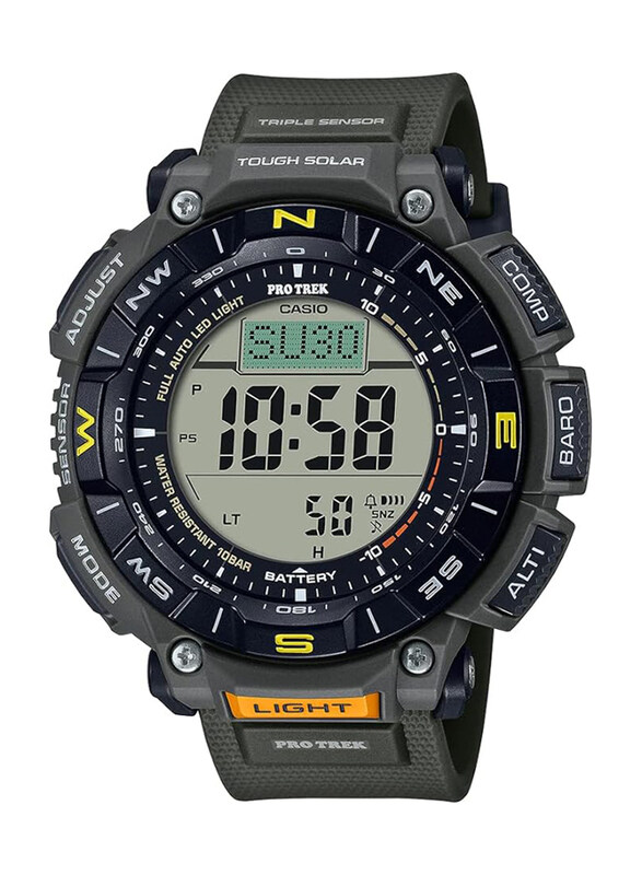 Casio Pro Trek Digital Watch for Men with Resin Band, Water Resistant, PRG-340-3ER, Green-Transparent
Casio Pro Trek Digital Watch for Men with Resin Band, Water Resistant, PRG-340-3ER, Green-Transparent