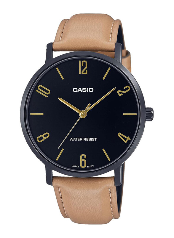 Casio Analog Japanese Quartz Watch for Men with Leather Band, Water Resistant, MTP-VT01BL-1B, Brown-Black
Casio Analog Japanese Quartz Watch for Men with Leather Band, Water Resistant, MTP-VT01BL-1B, Brown-Black