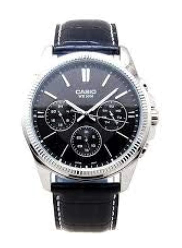 Casio Analog Watch for Men with Leather Band, Water Resistant & Chronograph, MTP-1375L-1AV, Black
Casio Analog Watch for Men with Leather Band, Water Resistant & Chronograph, MTP-1375L-1AV, Black