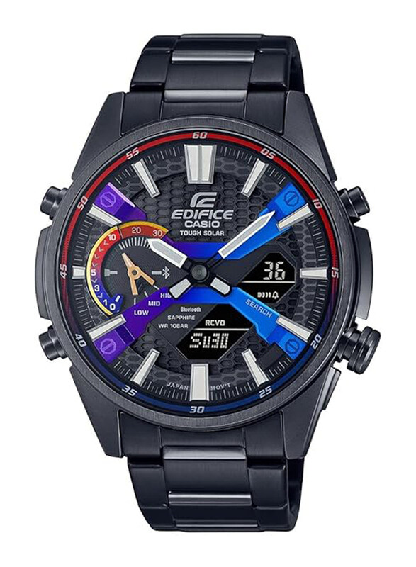 Casio Edifice Analog + Digital Watch for Men with Stainless Steel Band, Water Resistant, ECB-S100HG-1AEF, Black-Multicolour
Casio Edifice Analog + Digital Watch for Men with Stainless Steel Band, Water Resistant, ECB-S100HG-1AEF, Black-Multicolour