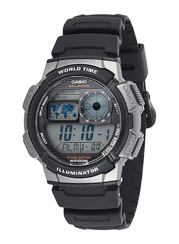 Casio Digital Watch for Men with Resin Band, Water Resistant, AE-1000W-1BVDF, Black
Casio Digital Watch for Men with Resin Band, Water Resistant, AE-1000W-1BVDF, Black