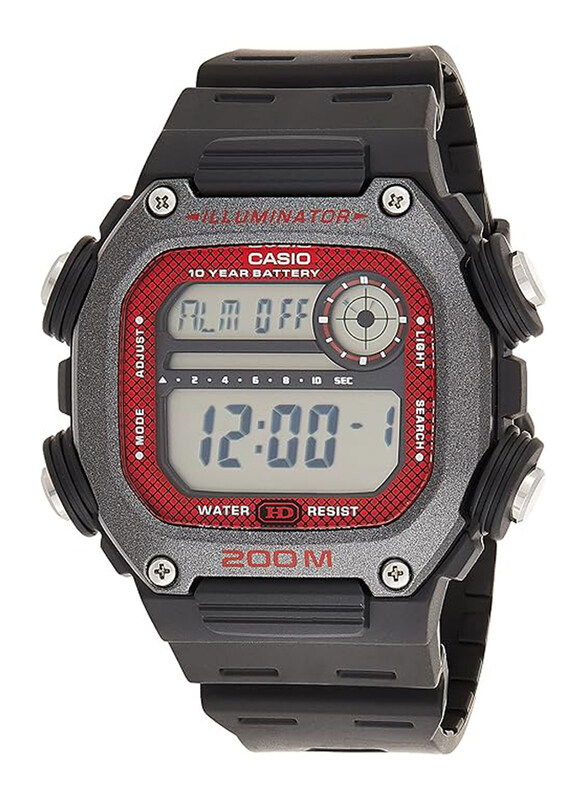 Casio Digital Watch for Men with Resin Band, Water Resistant, DW-291H-1BVDF (I117), Black-Red
Casio Digital Watch for Men with Resin Band, Water Resistant, DW-291H-1BVDF (I117), Black-Red