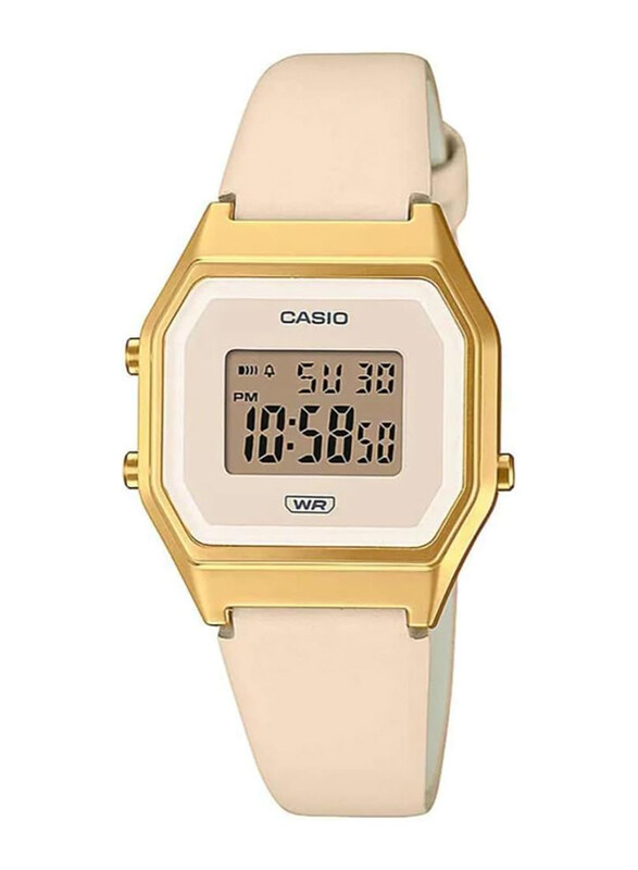 Casio Vintage Digital Watch for Women with Leather Band, Water Resistant, LA680WEGL-4DF, Gold-Pink
Casio Vintage Digital Watch for Women with Leather Band, Water Resistant, LA680WEGL-4DF, Gold-Pink