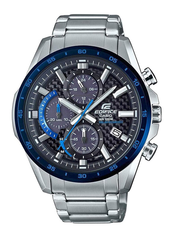 Casio Edifice Analog Watch for Men with Stainless Steel Band, Water Resistant and Chronograph, EQS-900DB-2AVUDF (EX435), Silver-Blue/Black
Casio Edifice Analog Watch for Men with Stainless Steel Band, Water Resistant and Chronograph, EQS-900DB-2AVUDF (EX435), Silver-Blue/Black