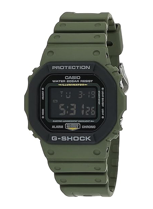 Casio Digital Watch for Men with Resin Band, Water Resistant, DW-5610SU-3DR (G1015), Green-Black
Casio Digital Watch for Men with Resin Band, Water Resistant, DW-5610SU-3DR (G1015), Green-Black