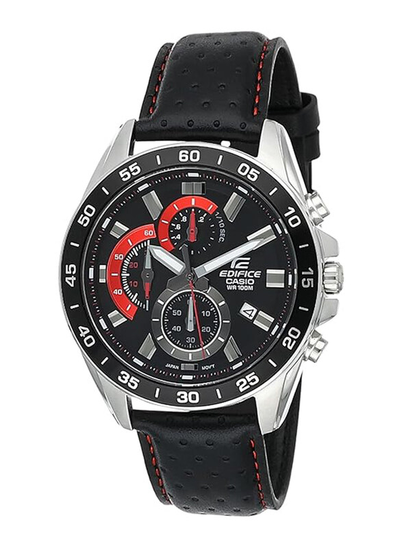 Casio Edifice Analog Watch for Men with Leather Band, Water Resistant and Chronograph, EFV-550L-1AVUEF, Black
Casio Edifice Analog Watch for Men with Leather Band, Water Resistant and Chronograph, EFV-550L-1AVUEF, Black