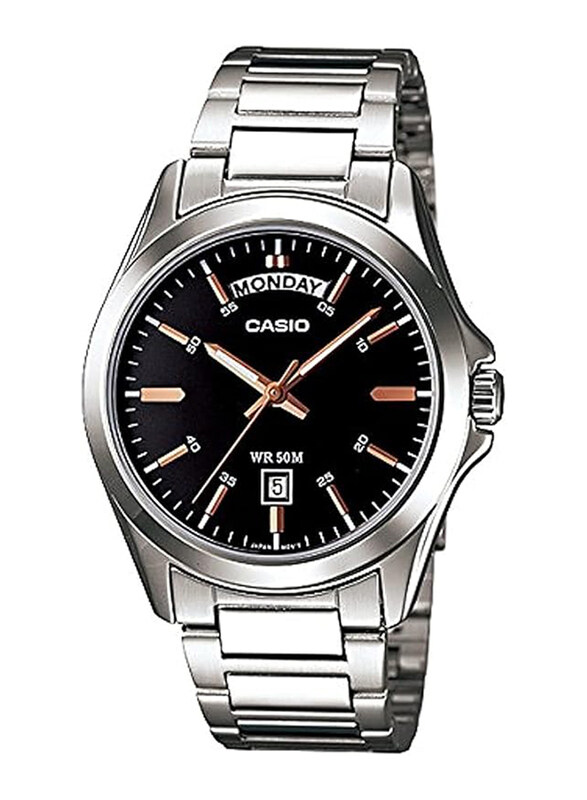 Casio Analog Watch for Men with Stainless Steel Band, Water Resistant, MTP1370D-1A2VDF, Silver-Black
Casio Analog Watch for Men with Stainless Steel Band, Water Resistant, MTP1370D-1A2VDF, Silver-Black