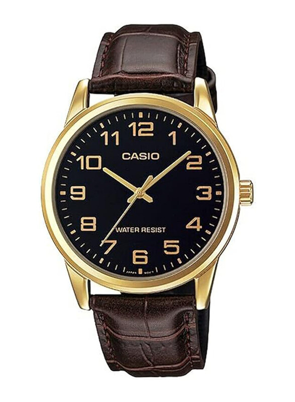 Casio Analog Watch for Men with Leather Band, Water Resistant, MTP-V001GL-1B, Brown-Black
Casio Analog Watch for Men with Leather Band, Water Resistant, MTP-V001GL-1B, Brown-Black