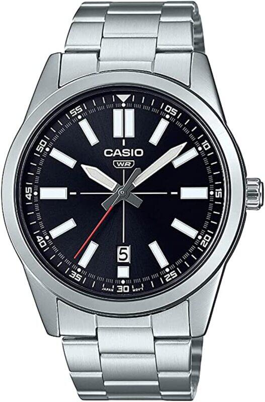 Casio Analog Watch for Men with Stainless Steel Band, Water Resistant, MTP-VD02D-1EUDF, Silver-Black
Casio Analog Watch for Men with Stainless Steel Band, Water Resistant, MTP-VD02D-1EUDF, Silver-Black