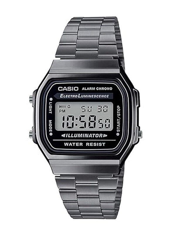 Casio Digital Quartz Unisex Watch with Stainless Steel Band, Water Resistant, A168WGG-1ADF, Silver-Grey
Casio Digital Quartz Unisex Watch with Stainless Steel Band, Water Resistant, A168WGG-1ADF, Silver-Grey