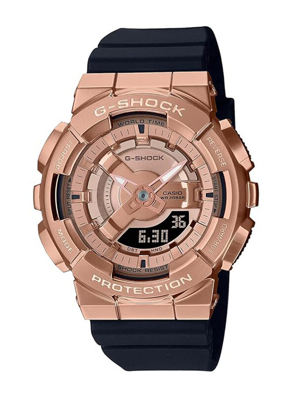 Casio G-Shock Analog + Digital Watch for Women with Resin Band, Water Resistant, GM-S110PG-1ADR, Black-Rose Gold/Black
Casio G-Shock Analog + Digital Watch for Women with Resin Band, Water Resistant, GM-S110PG-1ADR, Black-Rose Gold/Black