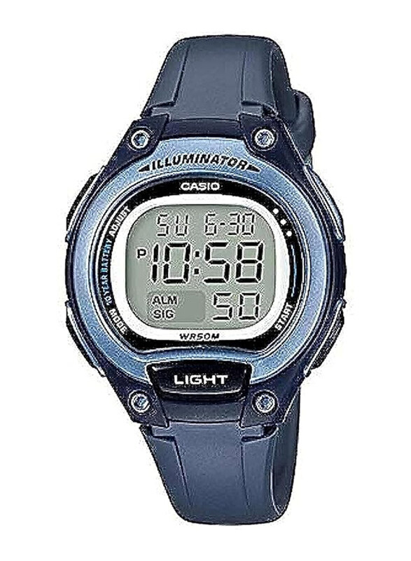 Casio Illuminator Digital Watch for Women with Resin Band, Water Resistant, LW-203-2AVDF, Blue-Grey
Casio Illuminator Digital Watch for Women with Resin Band, Water Resistant, LW-203-2AVDF, Blue-Grey