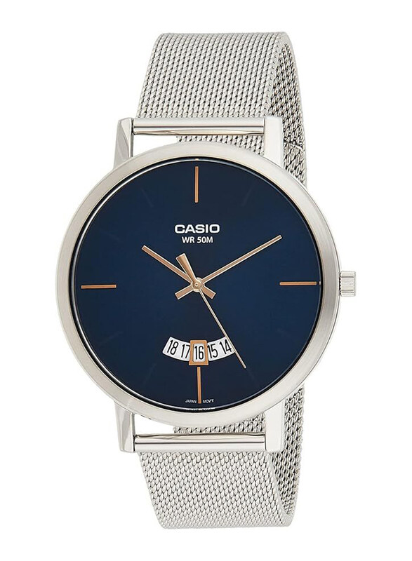 Casio Analog Watch for Men with Stainless Steel Band, Water Resistant, MTP-B100M-2EVDF, Silver-Blue
Casio Analog Watch for Men with Stainless Steel Band, Water Resistant, MTP-B100M-2EVDF, Silver-Blue