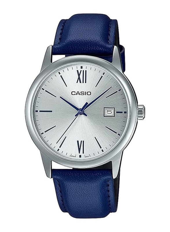 Casio Analog Watch for Men with Leather Band, Water Resistant, MTP-V002L-2B3UDF, Silver-Blue
Casio Analog Watch for Men with Leather Band, Water Resistant, MTP-V002L-2B3UDF, Silver-Blue