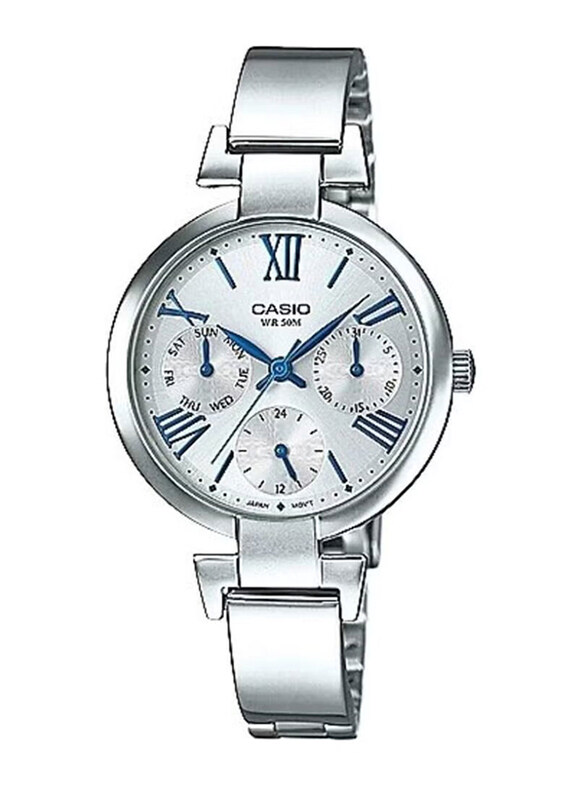 Casio Standard Watch Analog for Women with Stainless Steel Band, Water Resistant, LTP-E404D-2AV, Silver-White/Blue
Casio Standard Watch Analog for Women with Stainless Steel Band, Water Resistant, LTP-E404D-2AV, Silver-White/Blue