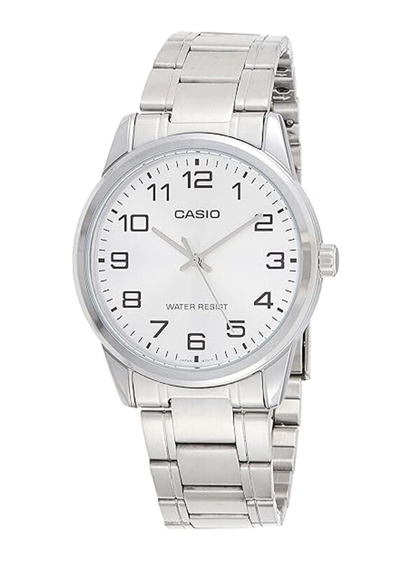 Casio Analog Watch for Men with Stainless Steel Band, Water Resistant, MTP-V001D-7BUDF, Silver-White
Casio Analog Watch for Men with Stainless Steel Band, Water Resistant, MTP-V001D-7BUDF, Silver-White