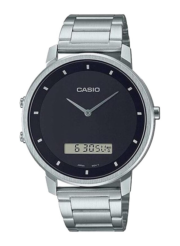 Casio Analog + Digital Watch for Men with Stainless Steel Band, Water Resistant, MTP B200D 1EDF, Silver-Black
Casio Analog + Digital Watch for Men with Stainless Steel Band, Water Resistant, MTP B200D 1EDF, Silver-Black