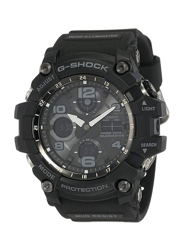 Casio G-Shock Analog + Digital Watch for Men with Resin Band, Water Resistant, GSG-100-1ADR (G830), Black
Casio G-Shock Analog + Digital Watch for Men with Resin Band, Water Resistant, GSG-100-1ADR (G830), Black