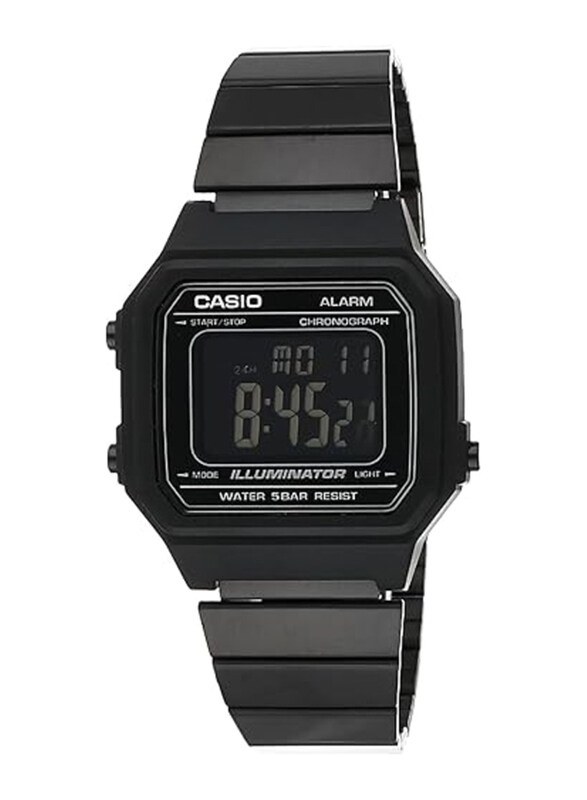 Casio Digital Watch for Men with Stainless Steel Band, Water Resistant, B650WB-1BEF, Black
Casio Digital Watch for Men with Stainless Steel Band, Water Resistant, B650WB-1BEF, Black