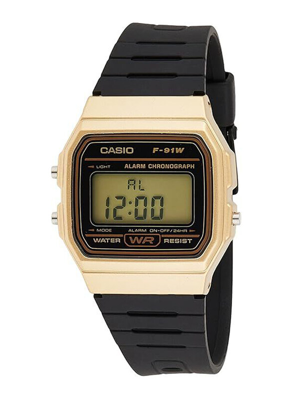 Casio Digital Watch for Men with Silicone Band, Water Resistant, F-91WM-9ADF, Black-Gold
Casio Digital Watch for Men with Silicone Band, Water Resistant, F-91WM-9ADF, Black-Gold