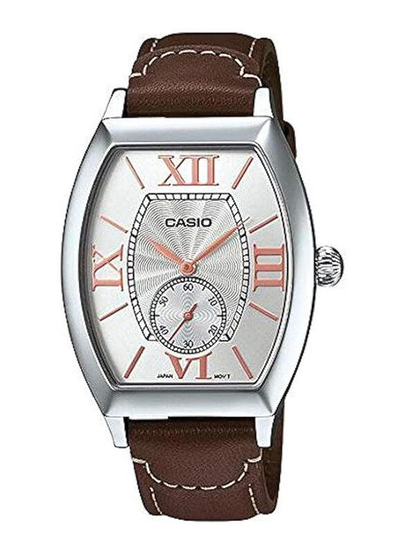 Casio Analog Watch for Men with Leather Genuine Band, Water Resistant, MTP-E114L-5ADF, Brown-Silver
Casio Analog Watch for Men with Leather Genuine Band, Water Resistant, MTP-E114L-5ADF, Brown-Silver
