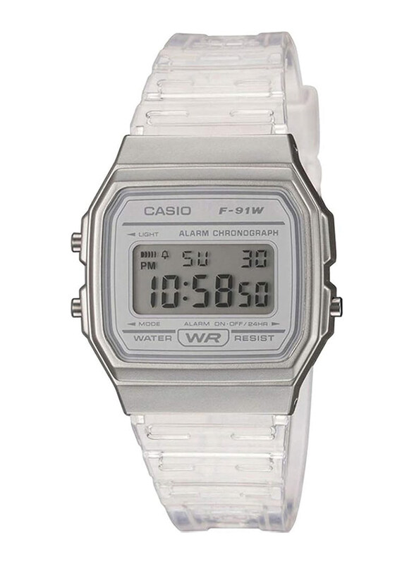 Casio Digital Watch for Unisex with Resin Band, Water Resistant, F-91WS-7EF, White-Light Grey
Casio Digital Watch for Unisex with Resin Band, Water Resistant, F-91WS-7EF, White-Light Grey