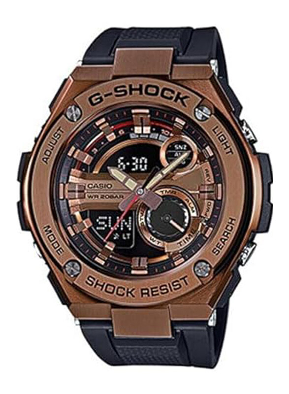 Casio Analog + Digital Watch for Men with Resin Band, Water Resistant & Chronograph, GST-210B-4A, Brown-Black
Casio Analog + Digital Watch for Men with Resin Band, Water Resistant & Chronograph, GST-210B-4A, Brown-Black