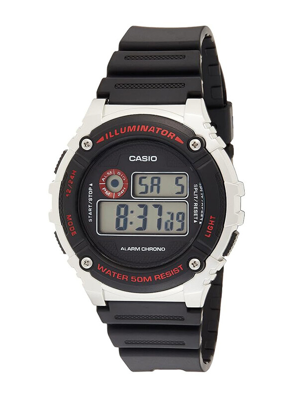 Casio Digital Watch for Men with Plastic Band, Water Resistant, W-216H-1CVDF, Black
Casio Digital Watch for Men with Plastic Band, Water Resistant, W-216H-1CVDF, Black