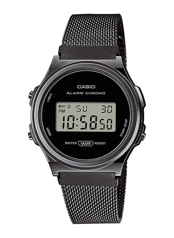 Casio Digital Watch Unisex with Stainless Steel Band, Water Resistant, A171WEMB-1ADF, Black
Casio Digital Watch Unisex with Stainless Steel Band, Water Resistant, A171WEMB-1ADF, Black