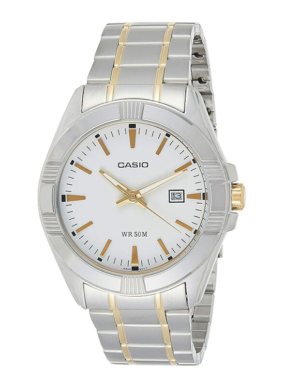 Casio Analog Watch for Men with Stainless Steel Band, Water Resistant, MTP-1308SG-7AVDF, Silver/Gold-White
Casio Analog Watch for Men with Stainless Steel Band, Water Resistant, MTP-1308SG-7AVDF, Silver/Gold-White