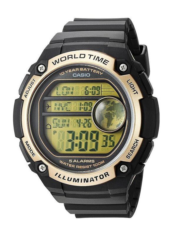 Casio Digital Watch for Men with Silicone Band, Water Resistant, AE-3000W-9AVDF, Black-Black
Casio Digital Watch for Men with Silicone Band, Water Resistant, AE-3000W-9AVDF, Black-Black
