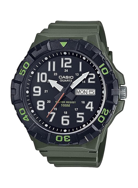 Casio Analog Watch for Men with Resin Band, Water Resistant, MRW-210H-3AVCF, Olive-Black
Casio Analog Watch for Men with Resin Band, Water Resistant, MRW-210H-3AVCF, Olive-Black
