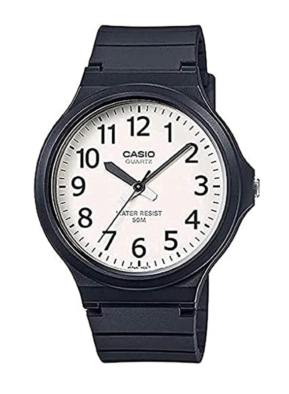 Casio Analog Watch for Unisex with Resin Band, Water Resistant, MW-240-7BVDF, White-Black
Casio Analog Watch for Unisex with Resin Band, Water Resistant, MW-240-7BVDF, White-Black