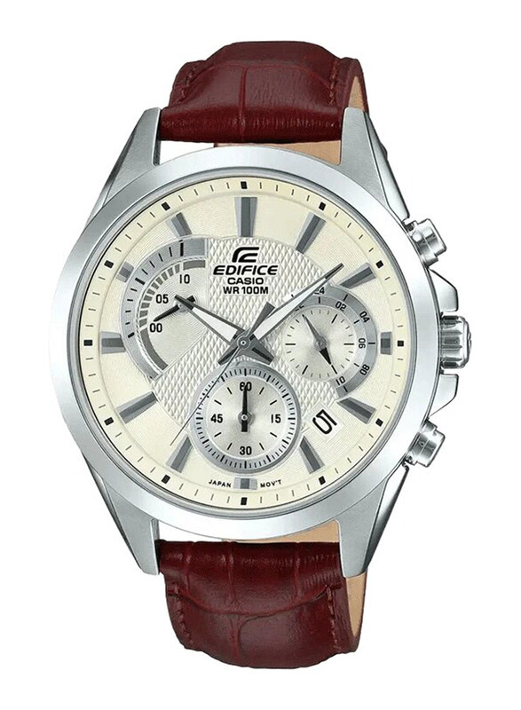Casio Analog Watch for Men with Leather Band, Water Resistant and Chronograph, EFV-580L-7AVUDF, Brown-Off White
Casio Analog Watch for Men with Leather Band, Water Resistant and Chronograph, EFV-580L-7AVUDF, Brown-Off White