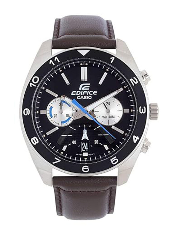 Casio Edifice Analog Watch for Men with Leather Band, Water Resistant and Chronograph, EFV-590L-1AVUDF (ED486), Brown-Black
Casio Edifice Analog Watch for Men with Leather Band, Water Resistant and Chronograph, EFV-590L-1AVUDF (ED486), Brown-Black