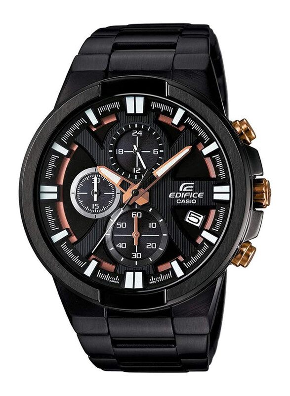 Casio Edifice Analog Watch for Men with Stainless Steel Band, Water Resistant & Chronograph, EFR-544BK-1A9V, Black
Casio Edifice Analog Watch for Men with Stainless Steel Band, Water Resistant & Chronograph, EFR-544BK-1A9V, Black