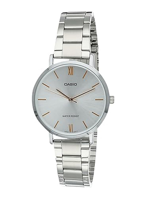 Casio Enticer Analog Watch for Women with Stainless Steel Band, Water Resistant, LTP-VT01D-7BUDF, Silver-White
Casio Enticer Analog Watch for Women with Stainless Steel Band, Water Resistant, LTP-VT01D-7BUDF, Silver-White