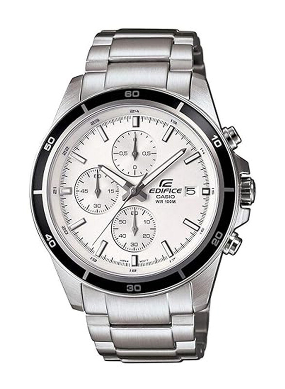 Casio Edifice Analog Watch for Men with Stainless Steel Band, Water Resistant and Chronograph, EFR-526D-7AV, Silver-White
Casio Edifice Analog Watch for Men with Stainless Steel Band, Water Resistant and Chronograph, EFR-526D-7AV, Silver-White