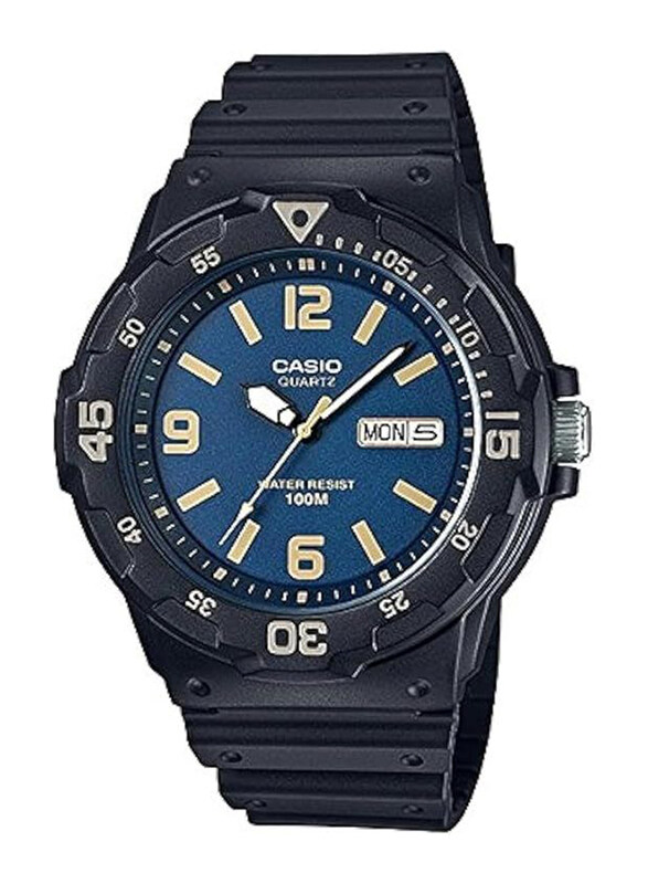 Casio Analog Watch for Men with Resin Band, Water Resistant, MRW-200H-2B3VDF (A1184), Black-Blue
Casio Analog Watch for Men with Resin Band, Water Resistant, MRW-200H-2B3VDF (A1184), Black-Blue