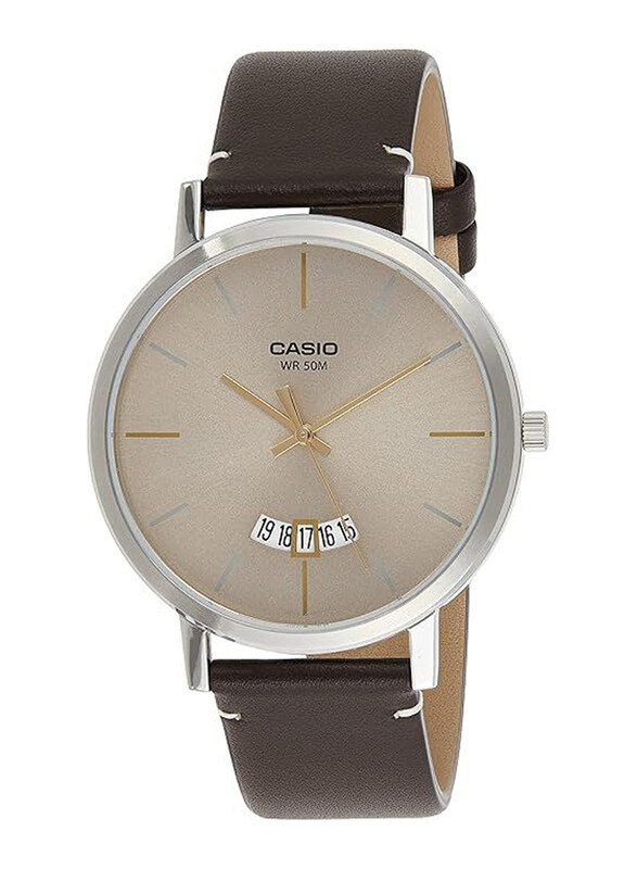 Casio Analog Watch for Men with Leather Band, Water Resistant, MTP-B100L-9EVDF, Brown-Gold
Casio Analog Watch for Men with Leather Band, Water Resistant, MTP-B100L-9EVDF, Brown-Gold