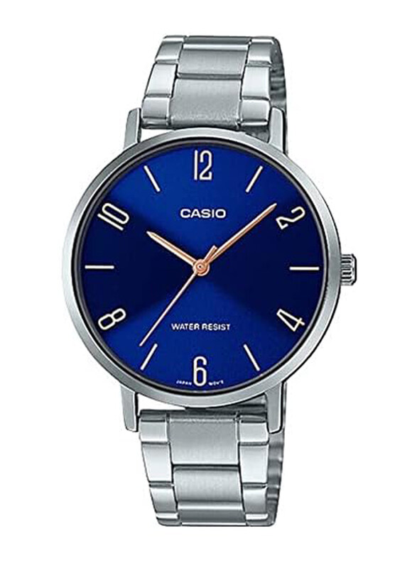 Casio Analog Watch for Woman with Stainless Steel Band, Water Resistant, LTP-VT01D-2B2UDF, Blue-Silver
Casio Analog Watch for Woman with Stainless Steel Band, Water Resistant, LTP-VT01D-2B2UDF, Blue-Silver