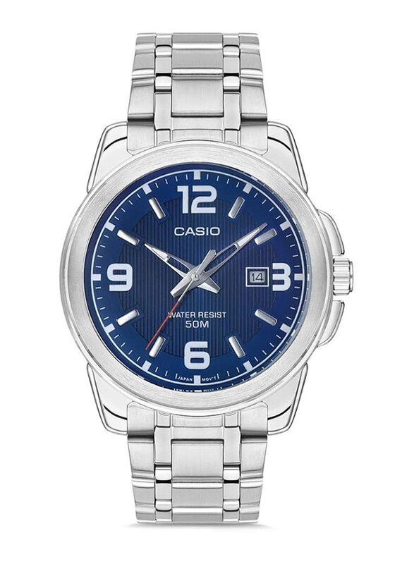 Casio Analog Watch for Men with Stainless Steel Band, Water Resistant, MTP-1314D-2AV, Blue-Silver
Casio Analog Watch for Men with Stainless Steel Band, Water Resistant, MTP-1314D-2AV, Blue-Silver