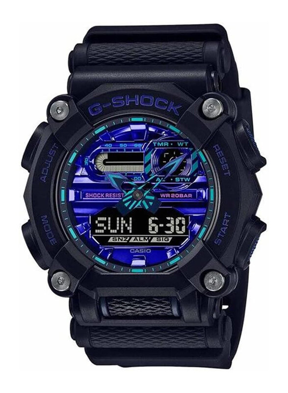 Casio G-Shock Analog + Digital Watch for Men with Resin Band, Water Resistant, WCAG1183, Black-Blue
Casio G-Shock Analog + Digital Watch for Men with Resin Band, Water Resistant, WCAG1183, Black-Blue