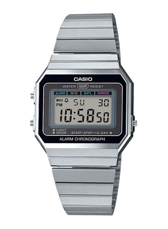 Casio Vintage Digital Watch Unisex with Stainless Steel Band, Water Resistant, A700WE-1AEF, Silver-Grey
Casio Vintage Digital Watch Unisex with Stainless Steel Band, Water Resistant, A700WE-1AEF, Silver-Grey