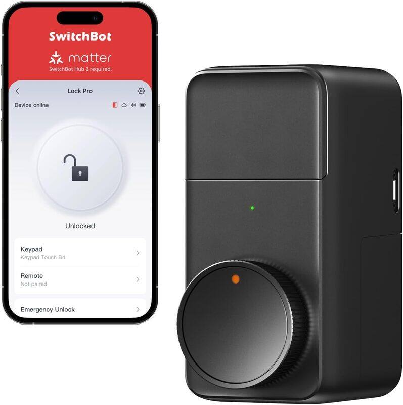 SwitchBot Smart Lock Pro, Keyless Entry Door Lock, Smart Door Lock Front Door, Electronic Smart Deadbolt, Fits Your Existing Deadbolt in Minutes, Add
SwitchBot Smart Lock Pro, Keyless Entry Door Lock, Smart Door Lock Front Door, Electronic Smart Deadbolt, Fits Your Existing Deadbolt in Minutes, Add