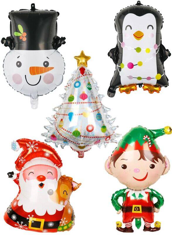 Generic 5pcs Christmas Foil Balloons include 1 x Santa Claus, 1 x Snowman, 1 x Penguine, 1 x Elf, 1 x Christmas Tree Happy Holidays Giant Balloon Decoration P
Generic 5pcs Christmas Foil Balloons include 1 x Santa Claus, 1 x Snowman, 1 x Penguine, 1 x Elf, 1 x Christmas Tree Happy Holidays Giant Balloon Decoration P