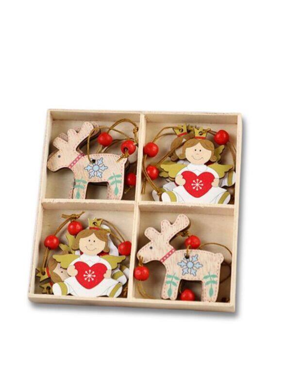 Generic Wooden Christmas Ornaments - Hanging Christmas Tree, Wall, Window and Door Decorations 12 Pendants (Elk and Kid)
Generic Wooden Christmas Ornaments - Hanging Christmas Tree, Wall, Window and Door Decorations 12 Pendants (Elk and Kid)
