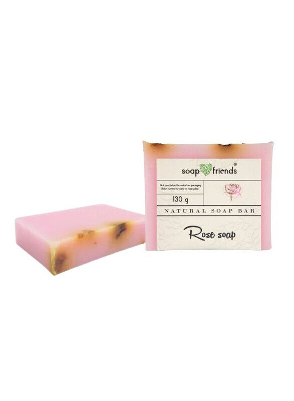Nourishing Damask Rose Soap Bar for Daily Cleansing Purpose, Rose Soap Bar Moisturizes and Softens Skin, 130g by Soap&Friends
Nourishing Damask Rose Soap Bar for Daily Cleansing Purpose, Rose Soap Bar Moisturizes and Softens Skin, 130g by Soap&Friends