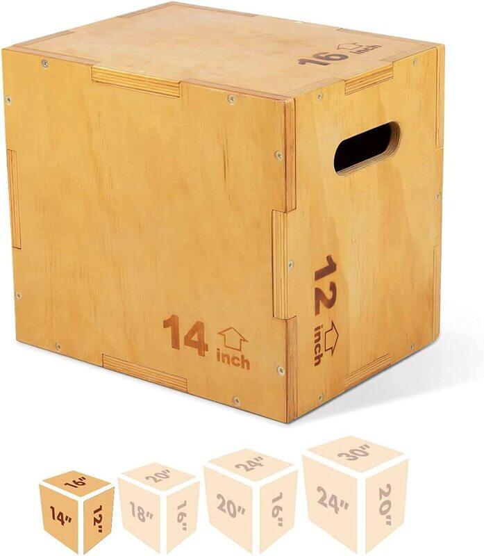 MaxStrength Wooden Ply Easy-to-Assemble Plyometric Jump Box for Jumping Training, 16x14x12inch, Yellow
MaxStrength Wooden Ply Easy-to-Assemble Plyometric Jump Box for Jumping Training, 16x14x12inch, Yellow