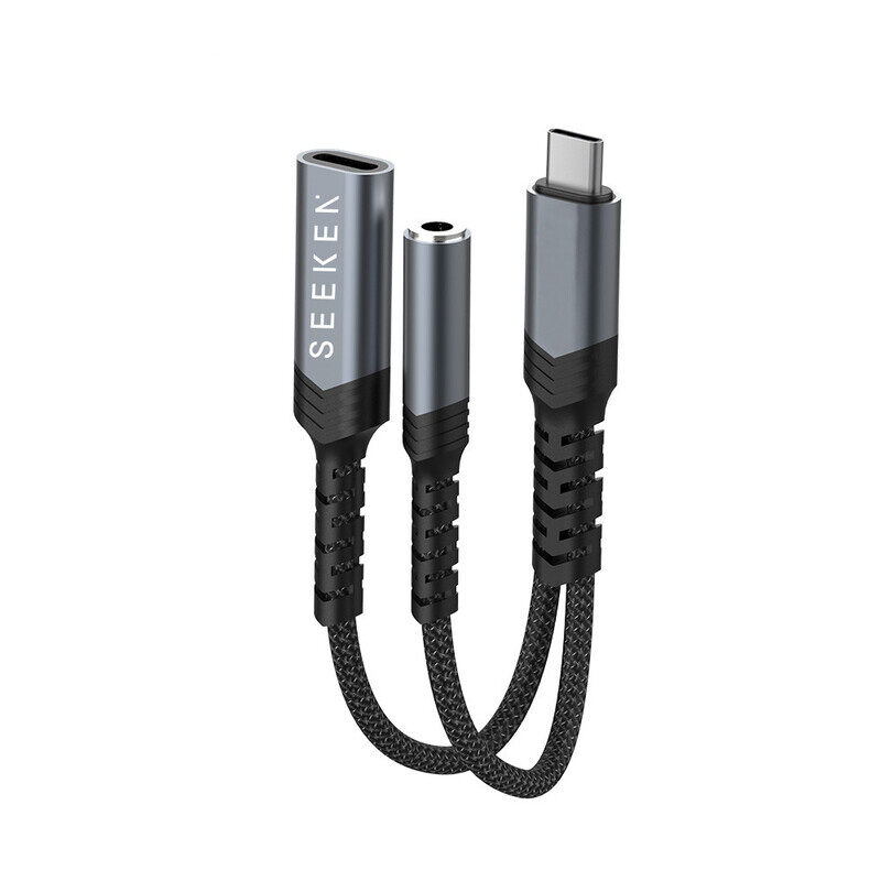 SEEKEN Type-C to 3.5mm Audio Jack Coverter -Black, Braided Cable, AUX, Premium Design, High-Quality.
SEEKEN Type-C to 3.5mm Audio Jack Coverter -Black, Braided Cable, AUX, Premium Design, High-Quality.